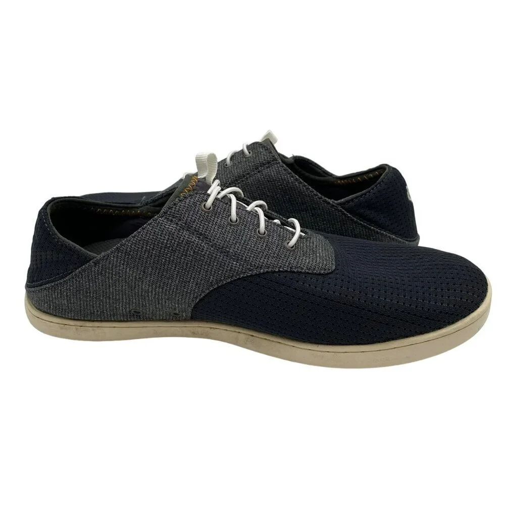 OluKai Nohea Moku Gray/White Mesh Slip-On Shoes Men's Size 9